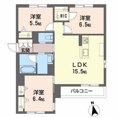 205号室間取り図